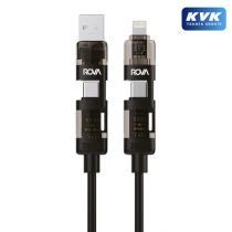 Rova RV-KB229 4'ü 1 Arada Çoklu Şarj Kablosu Type-C Lightning
