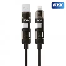 Rova RV-KB229 4'ü 1 Arada Çoklu Şarj Kablosu Type-C Lightning