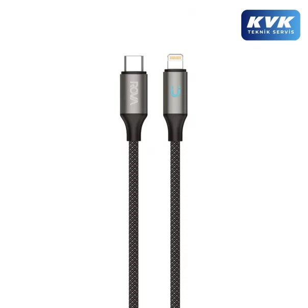 Rova RV-KB233 Type-C to Lightning LED Işıklı Şarj Kablosu