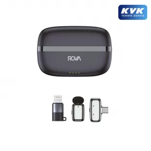 Rova MC102 Kablosuz Yaka Mikrofonu 250mAh Şarj Kutulu