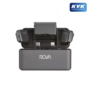 Rova MC103 Dijital Kablosuz Yaka Mikrofonu 1000mAh Şarj Kutulu