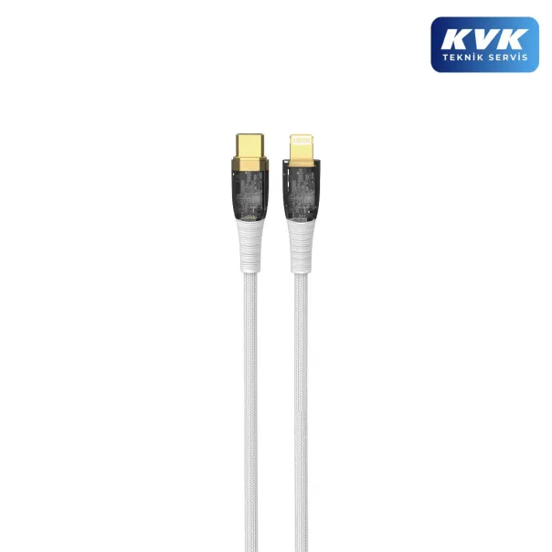 Rova KB223 Type-C to Lightning Metal Nylon Braided Şarj ve Data Kablosu