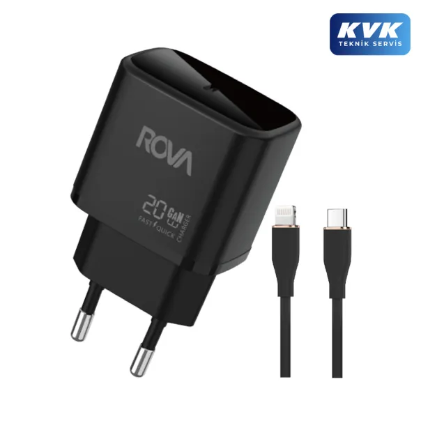 Rova SB122L Type-C Hızlı Şarj Aleti Lighting Şarj Kablo 20W