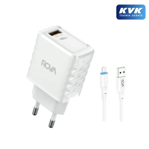 Rova SB113M A Giriş A-Micro 1M Kablolu Şarj Aleti 18W